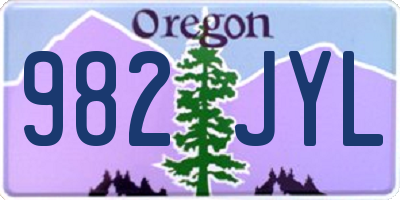 OR license plate 982JYL