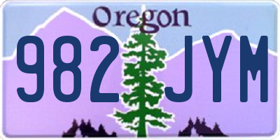 OR license plate 982JYM