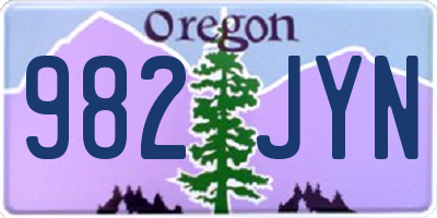 OR license plate 982JYN