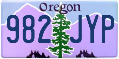 OR license plate 982JYP