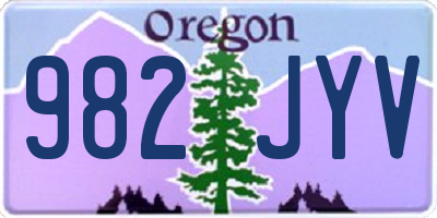 OR license plate 982JYV