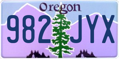 OR license plate 982JYX