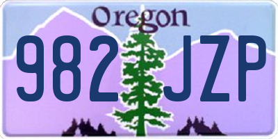 OR license plate 982JZP