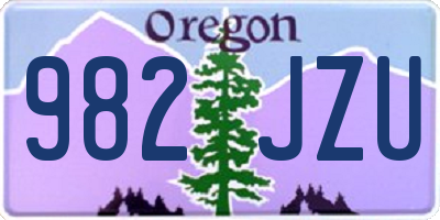 OR license plate 982JZU