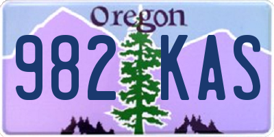 OR license plate 982KAS