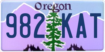 OR license plate 982KAT