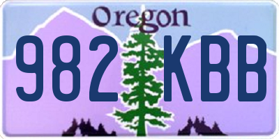 OR license plate 982KBB