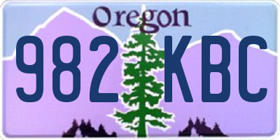 OR license plate 982KBC