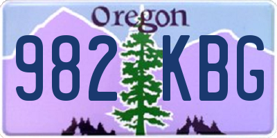OR license plate 982KBG