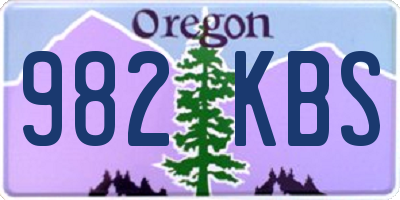OR license plate 982KBS
