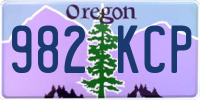 OR license plate 982KCP