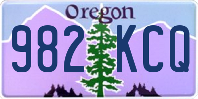 OR license plate 982KCQ