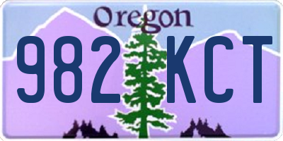 OR license plate 982KCT