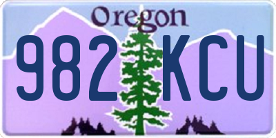 OR license plate 982KCU