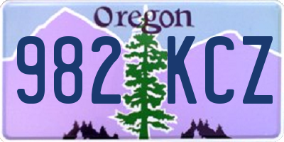 OR license plate 982KCZ
