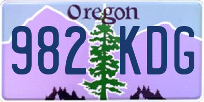 OR license plate 982KDG