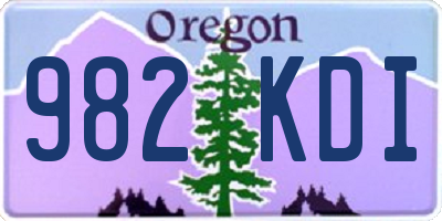 OR license plate 982KDI