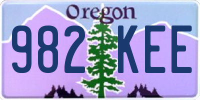 OR license plate 982KEE