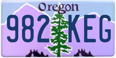 OR license plate 982KEG