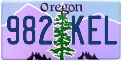 OR license plate 982KEL