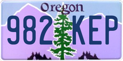 OR license plate 982KEP