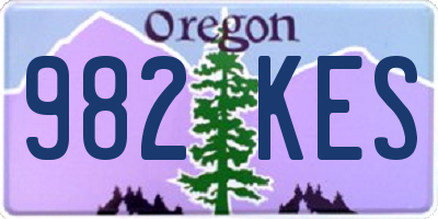 OR license plate 982KES