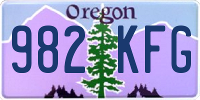 OR license plate 982KFG