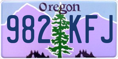 OR license plate 982KFJ