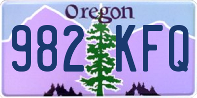 OR license plate 982KFQ