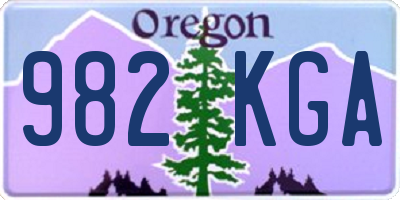 OR license plate 982KGA