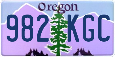 OR license plate 982KGC