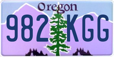 OR license plate 982KGG