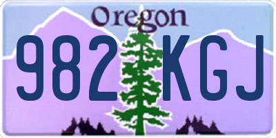 OR license plate 982KGJ