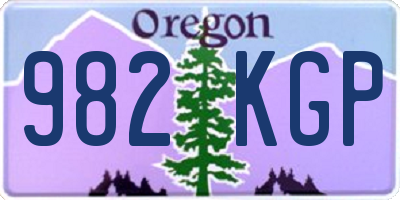 OR license plate 982KGP