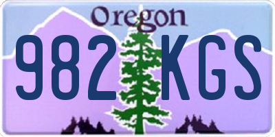 OR license plate 982KGS