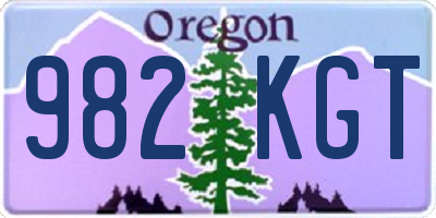 OR license plate 982KGT