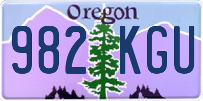 OR license plate 982KGU