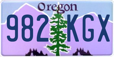 OR license plate 982KGX