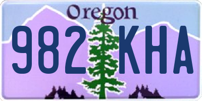 OR license plate 982KHA
