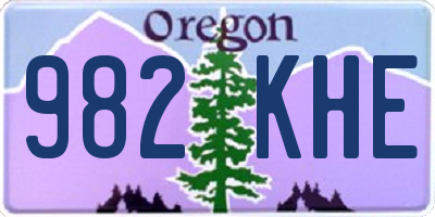 OR license plate 982KHE