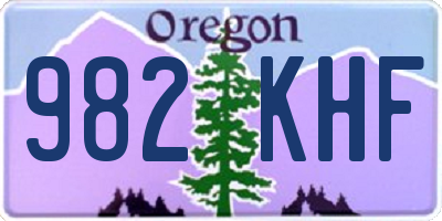 OR license plate 982KHF