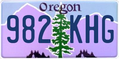OR license plate 982KHG