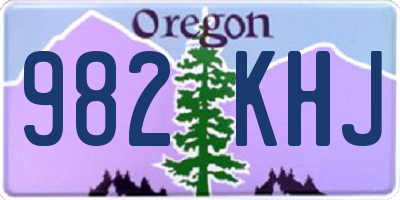 OR license plate 982KHJ