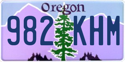 OR license plate 982KHM