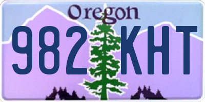 OR license plate 982KHT