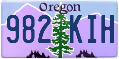 OR license plate 982KIH