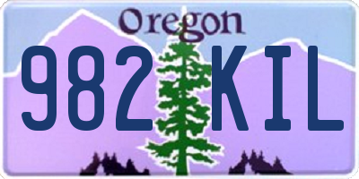 OR license plate 982KIL
