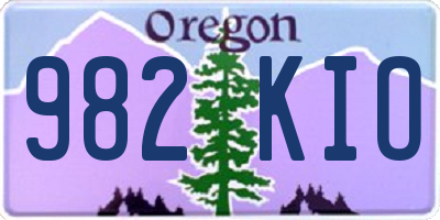 OR license plate 982KIO
