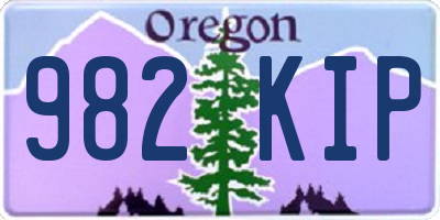 OR license plate 982KIP