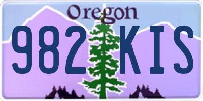 OR license plate 982KIS